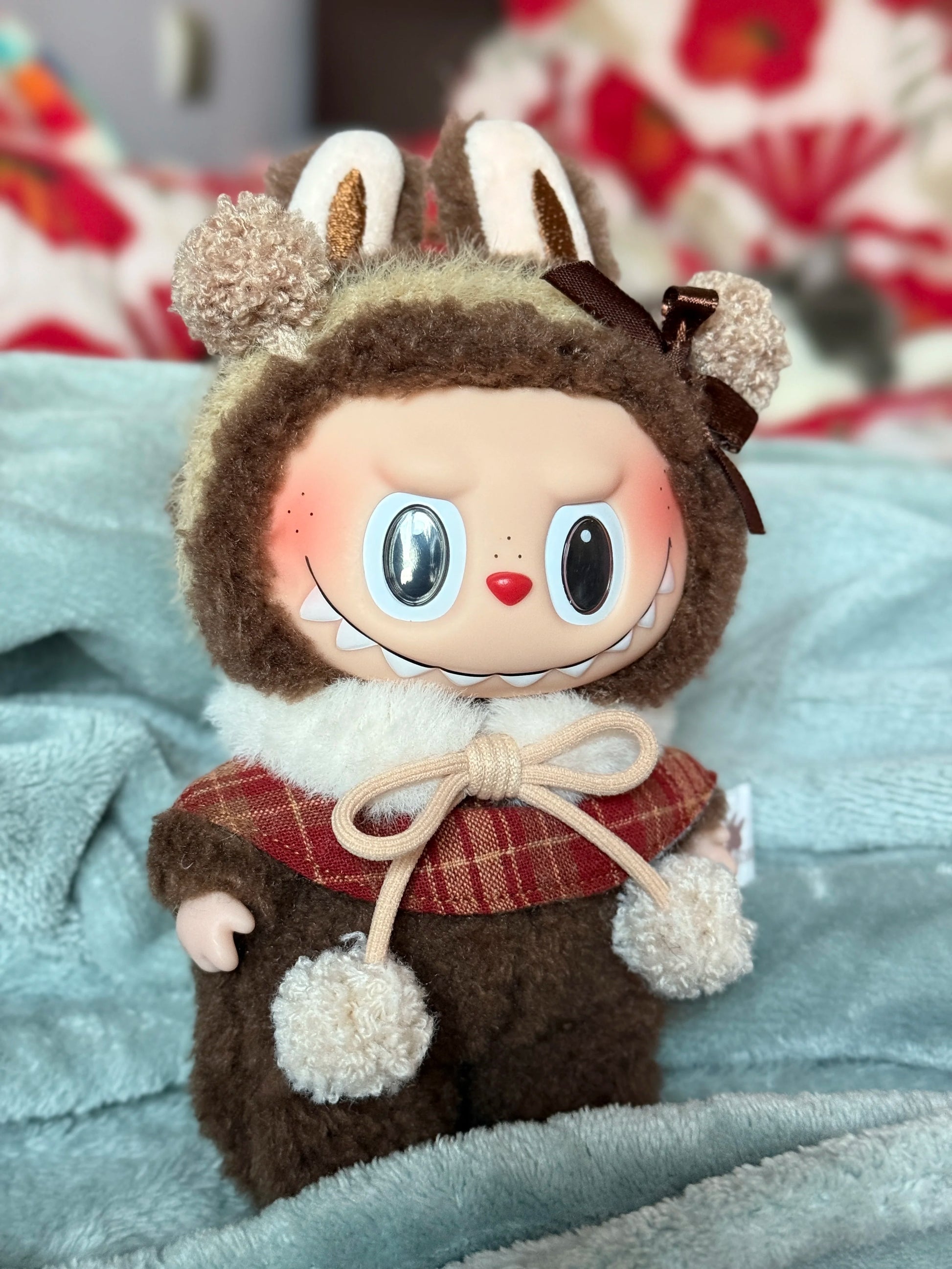 17cm labubu clothes outfit Plush doll clothes Macaron Cute Clothing DIY Kid Gift  Dog Clothes Hair accessories v1 v2 clothes