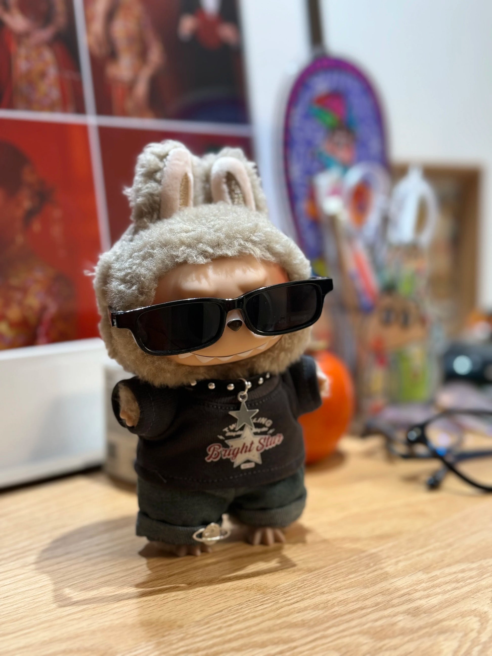 17cm labubu clothes outfit Plush doll clothes Macaron Cute Clothing DIY Kid Gift  Dog Clothes Hair accessories v1 v2 clothes