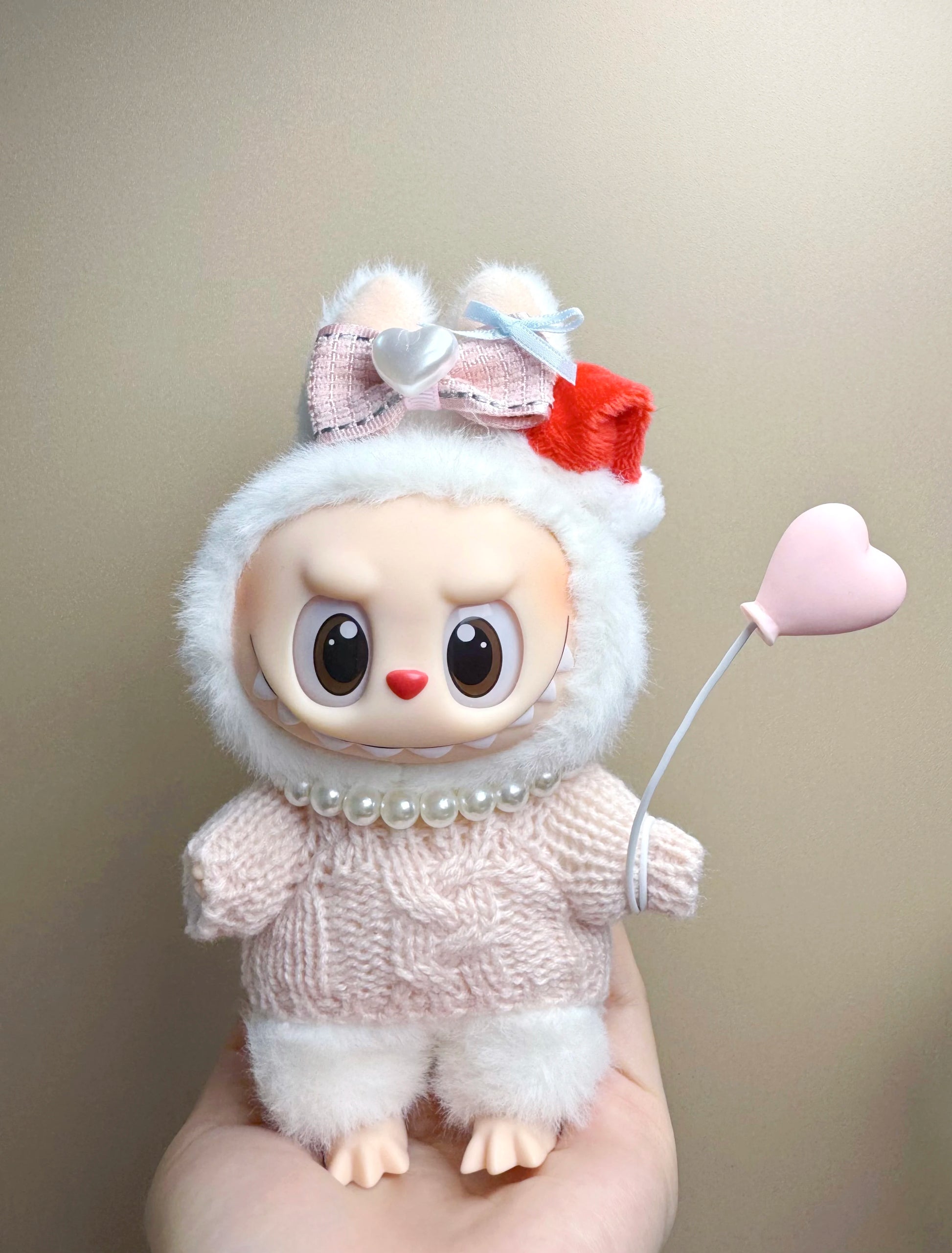 17cm labubu clothes outfit Plush doll clothes Macaron Cute Clothing DIY Kid Gift  Dog Clothes Hair accessories v1 v2 clothes