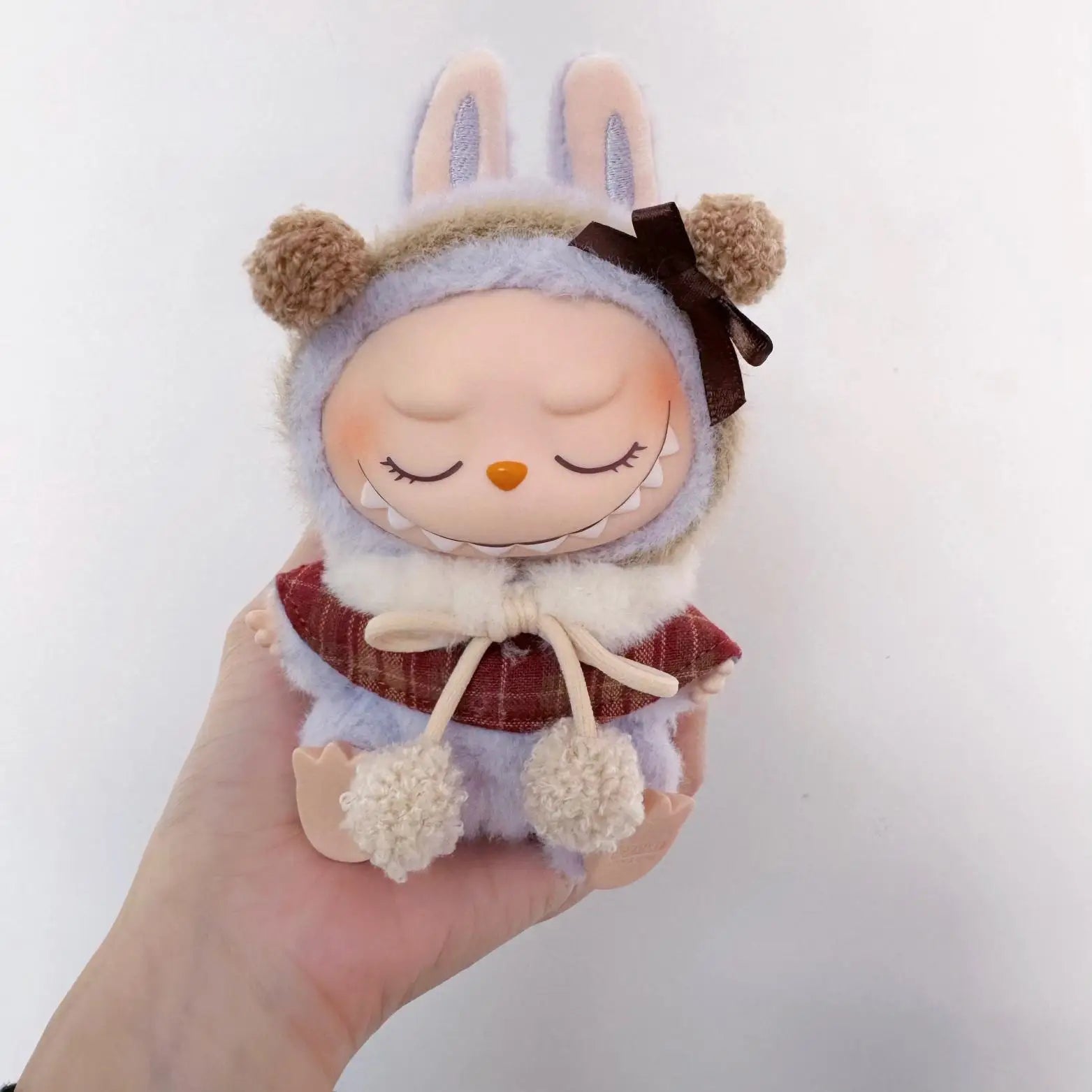 17cm labubu clothes outfit Plush doll clothes Macaron Cute Clothing DIY Kid Gift  Dog Clothes Hair accessories v1 v2 clothes