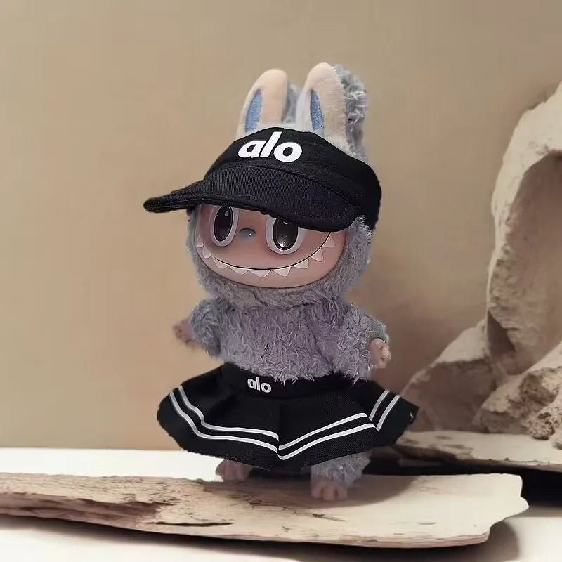 Designer-Inspired Track Suit Set for Labubu Dolls – Luxury Streetwear Style Outfit with Matching Top & Bottom