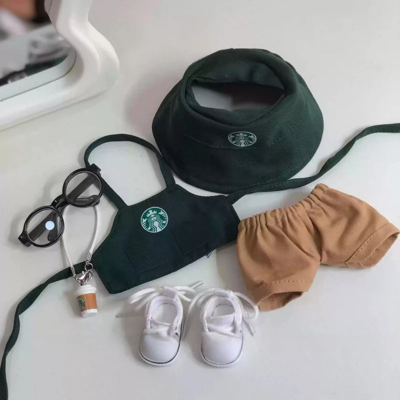 Starbucks-Inspired Labubu Monster Outfit (15–17cm)