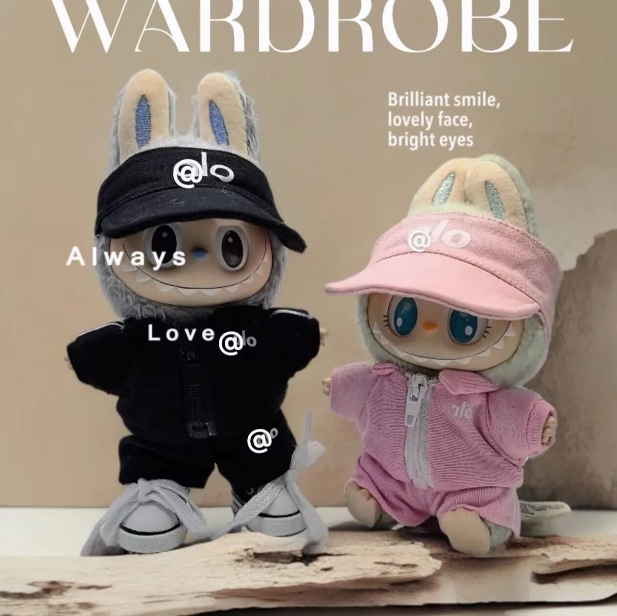 Designer-Inspired Track Suit Set for Labubu Dolls – Luxury Streetwear Style Outfit with Matching Top & Bottom
