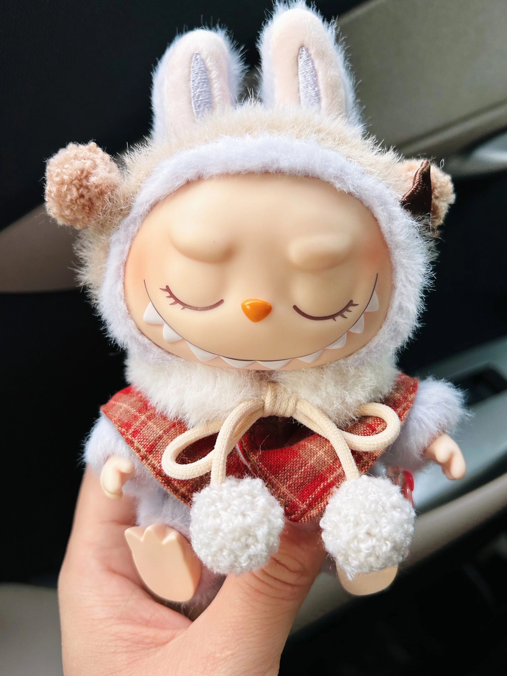 17cm labubu clothes outfit Plush doll clothes Macaron Cute Clothing DIY Kid Gift  Dog Clothes Hair accessories v1 v2 clothes