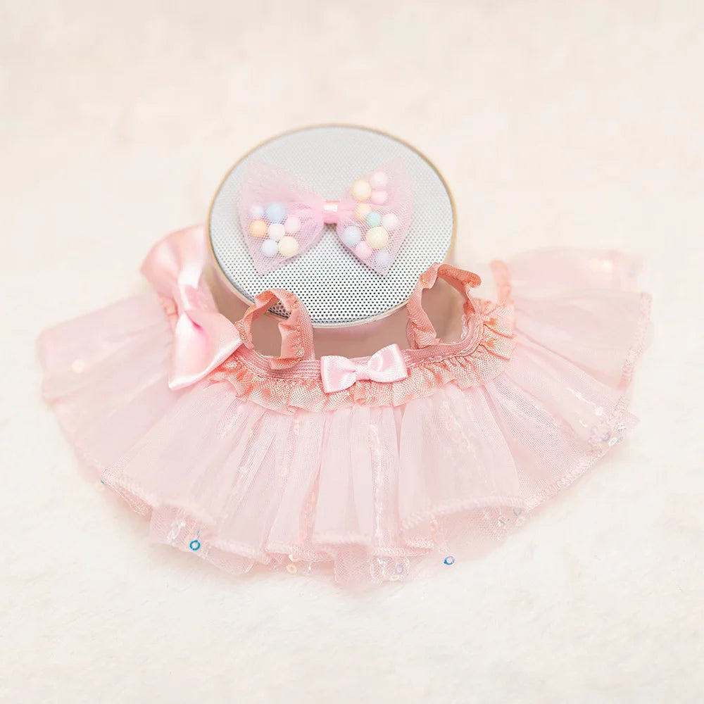 Labubu Sweet Bow Sequined Dress
