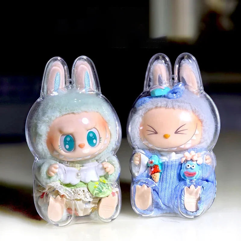 For Transparent Protective Cover Monster Toy Elf Doll Cover Storage Box Cute Elf Plushie Display Cover for Party Dolls