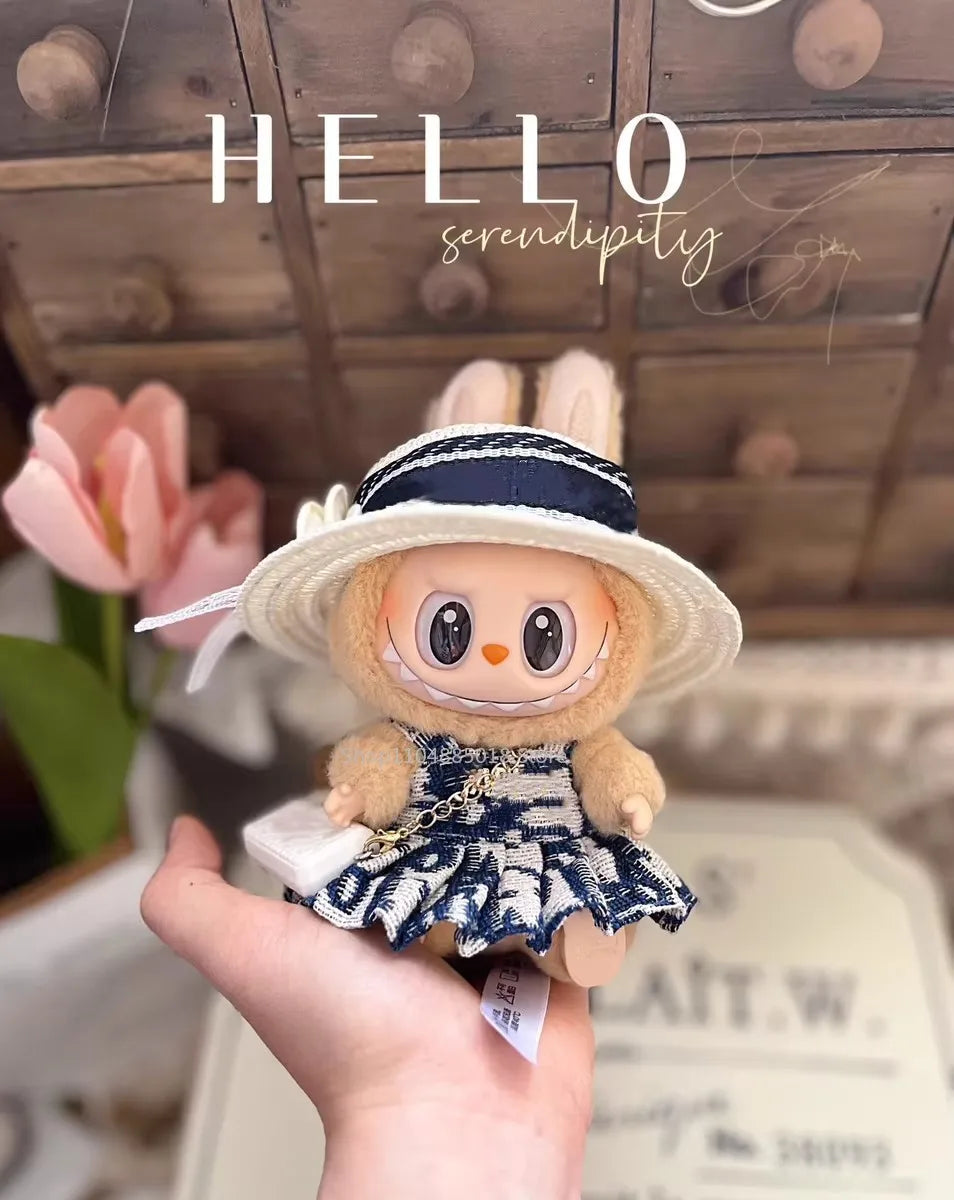 Labubu Doll Clothes Advanced clothes designer Macaron labubu Cute Mini luxury design 17cm labubu senior fashion designer brand