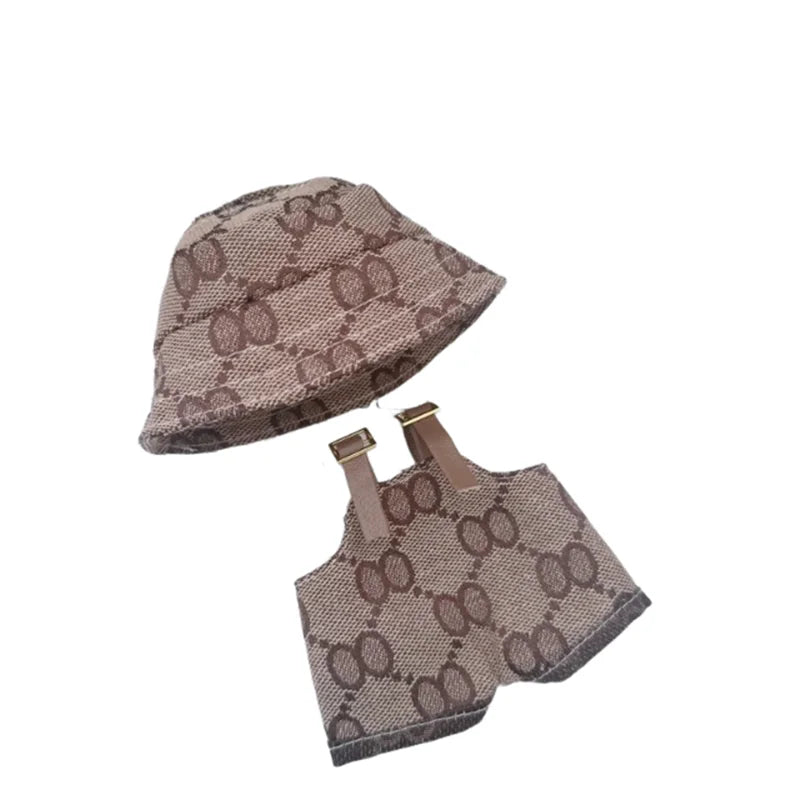 Mini Doll'S Clothes Outfit Accessories for 15-17cm  Labubu & 10cm Cotton Doll Love Hoodie Pink Children's toys