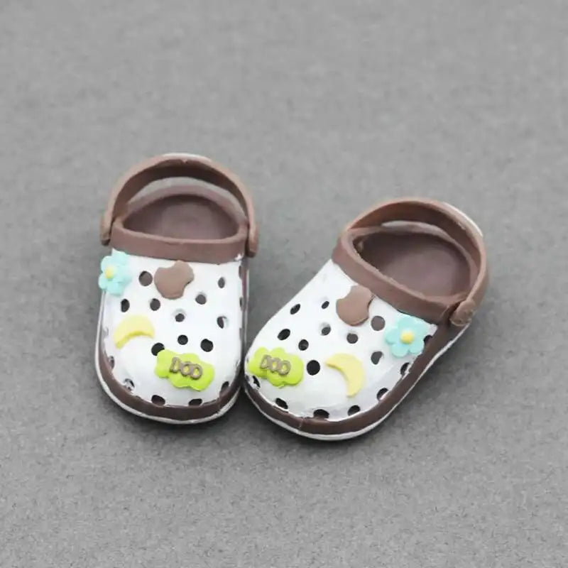 labubu Doll Slippers Shoes (4.3*2.0cm) for Labubu Macaron bao-ao bao ao &15cm EXO Plush Doll & 1/6