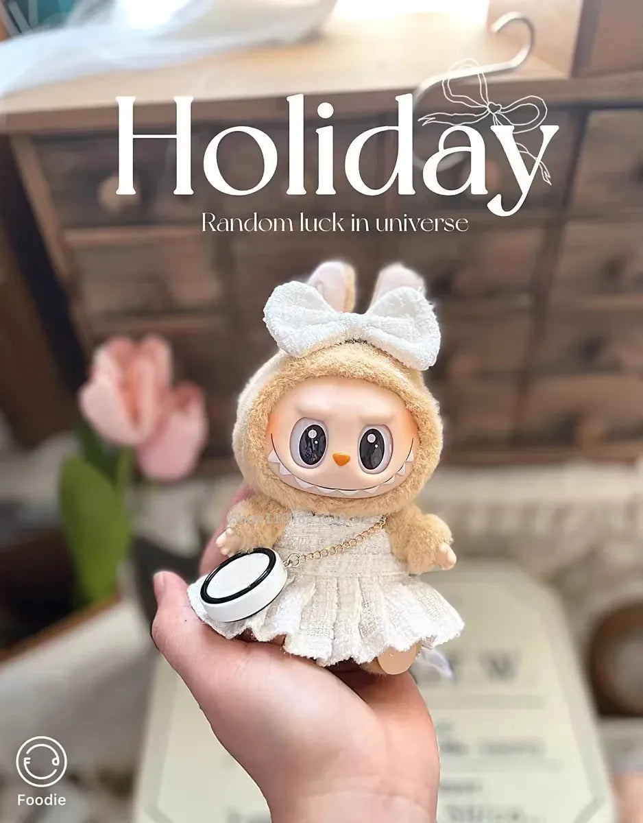 Labubu Doll Clothes Advanced clothes designer Macaron labubu Cute Mini luxury design 17cm labubu senior fashion designer brand