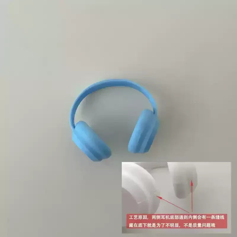 Labubu Accessories:17cm Labubu Fashion Earphone Accessories 10cm Cotton Doll Earphones Macaron Color Doll Earphones