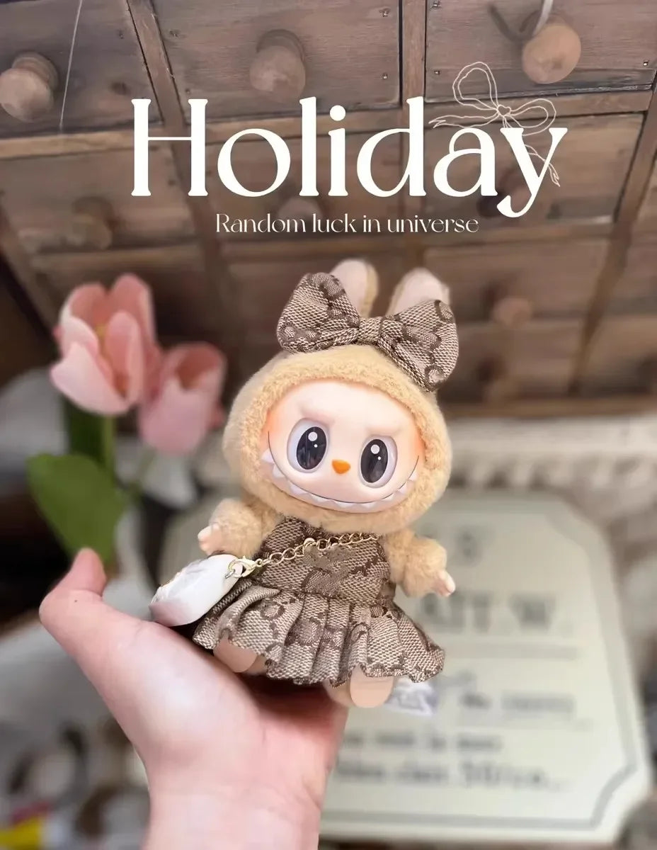 Labubu Doll Clothes Advanced clothes designer Macaron labubu Cute Mini luxury design 17cm labubu senior fashion designer brand