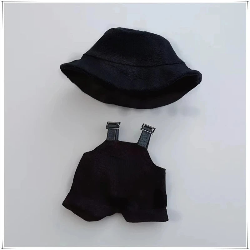 For Labubu 15-17 cm v1v2 Outfit Accessories Mini Hat Overalls Set Decoration Small Clothes Children's Toys Birthday Gift