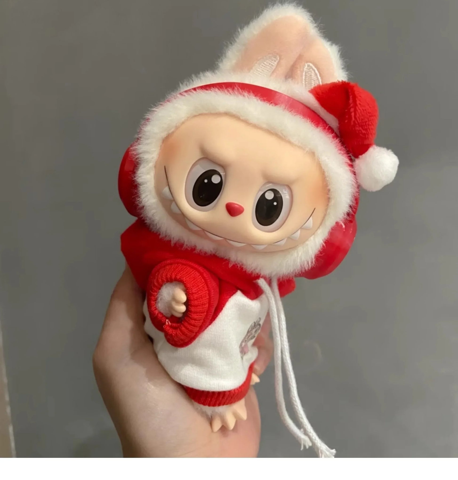 Labubu Accessories:17cm Labubu Fashion Earphone Accessories 10cm Cotton Doll Earphones Macaron Color Doll Earphones