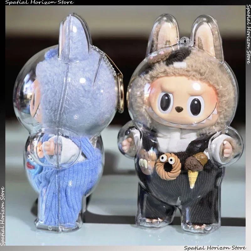 For Transparent Protective Cover Monster Toy Elf Doll Cover Storage Box Cute Elf Plushie Display Cover for Party Dolls