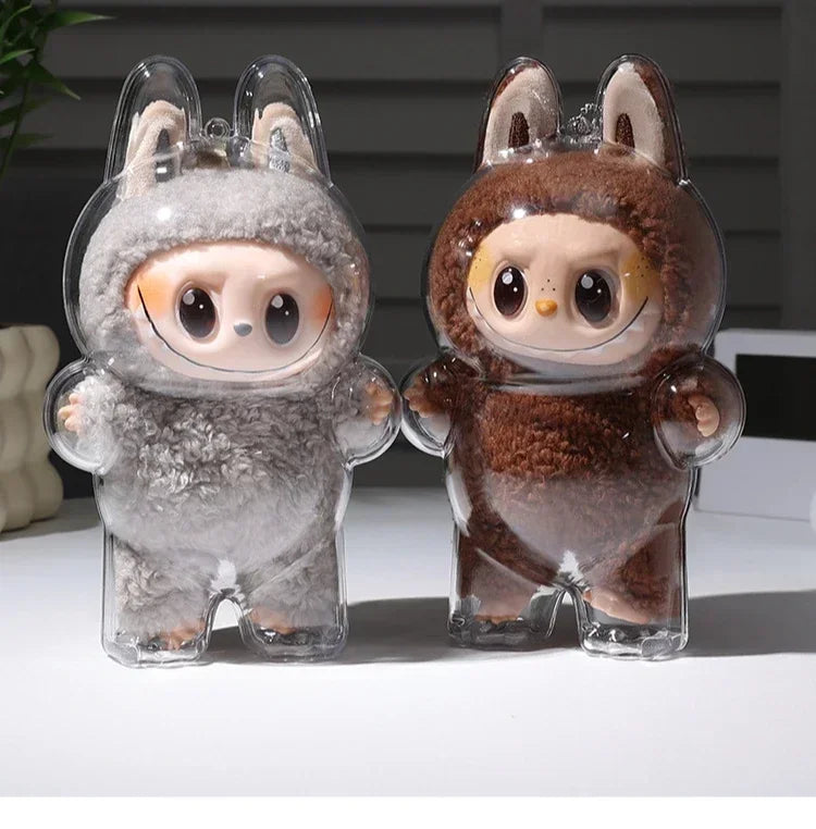 For Transparent Protective Cover Monster Toy Elf Doll Cover Storage Box Cute Elf Plushie Display Cover for Party Dolls