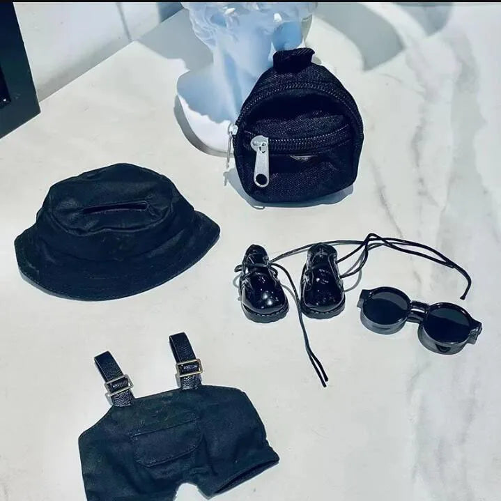 17cm Labubu Handmade Custom Clothing Paired With Elegant Dresses Printed Work Pants Scarves Fashion Shoes