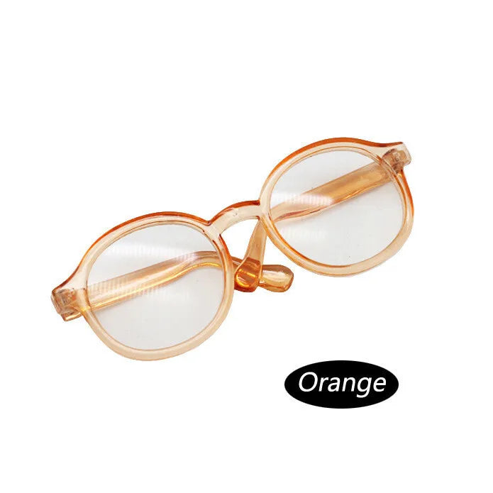 17cm labubu Glasses 6.5cm Transparent Plastic Glasses For 1/8 1/6 1/3 1/4 BJD for Labubu MSD SD Plush for EXO Doll sunglasses