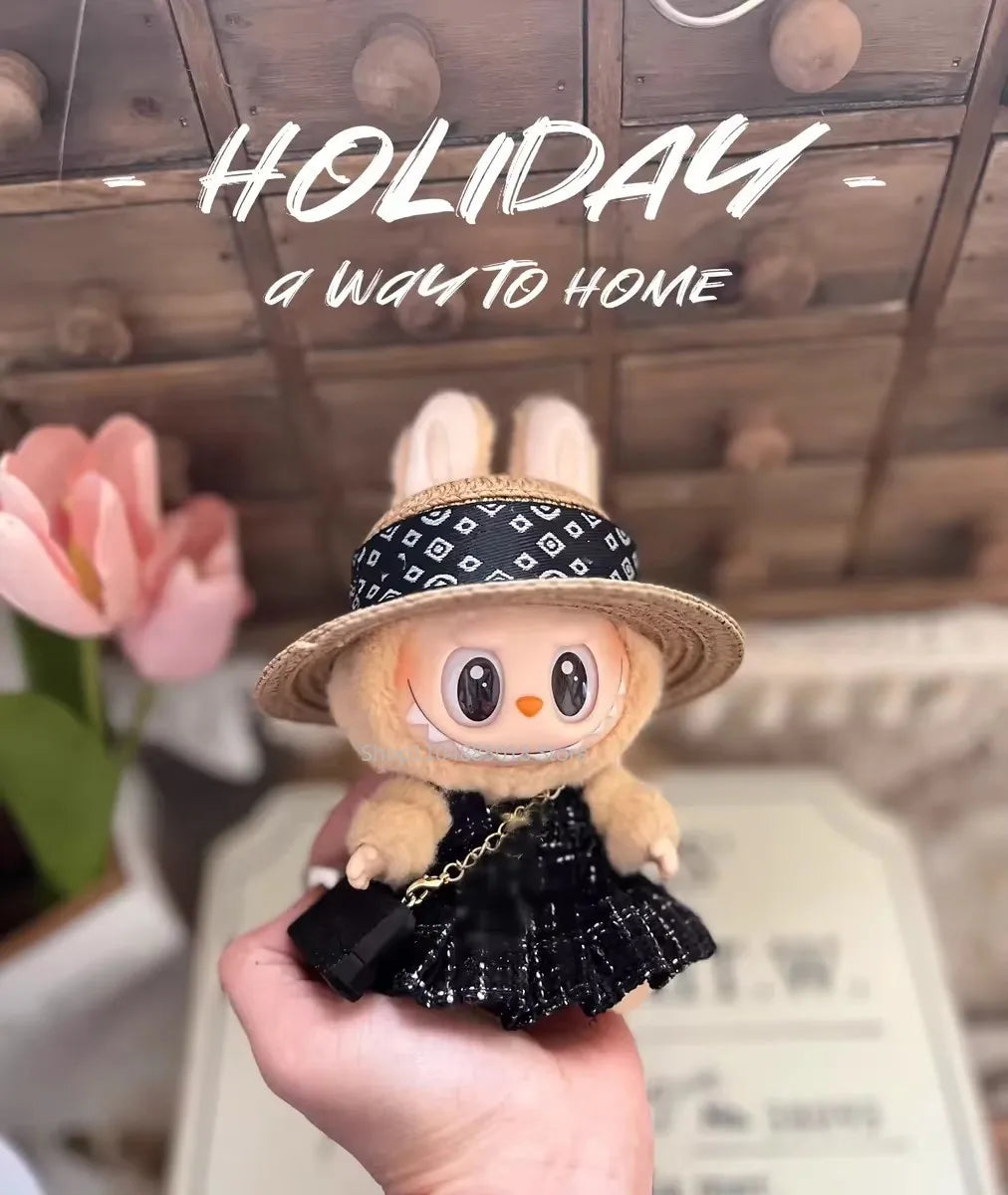 Labubu Doll Clothes Advanced clothes designer Macaron labubu Cute Mini luxury design 17cm labubu senior fashion designer brand