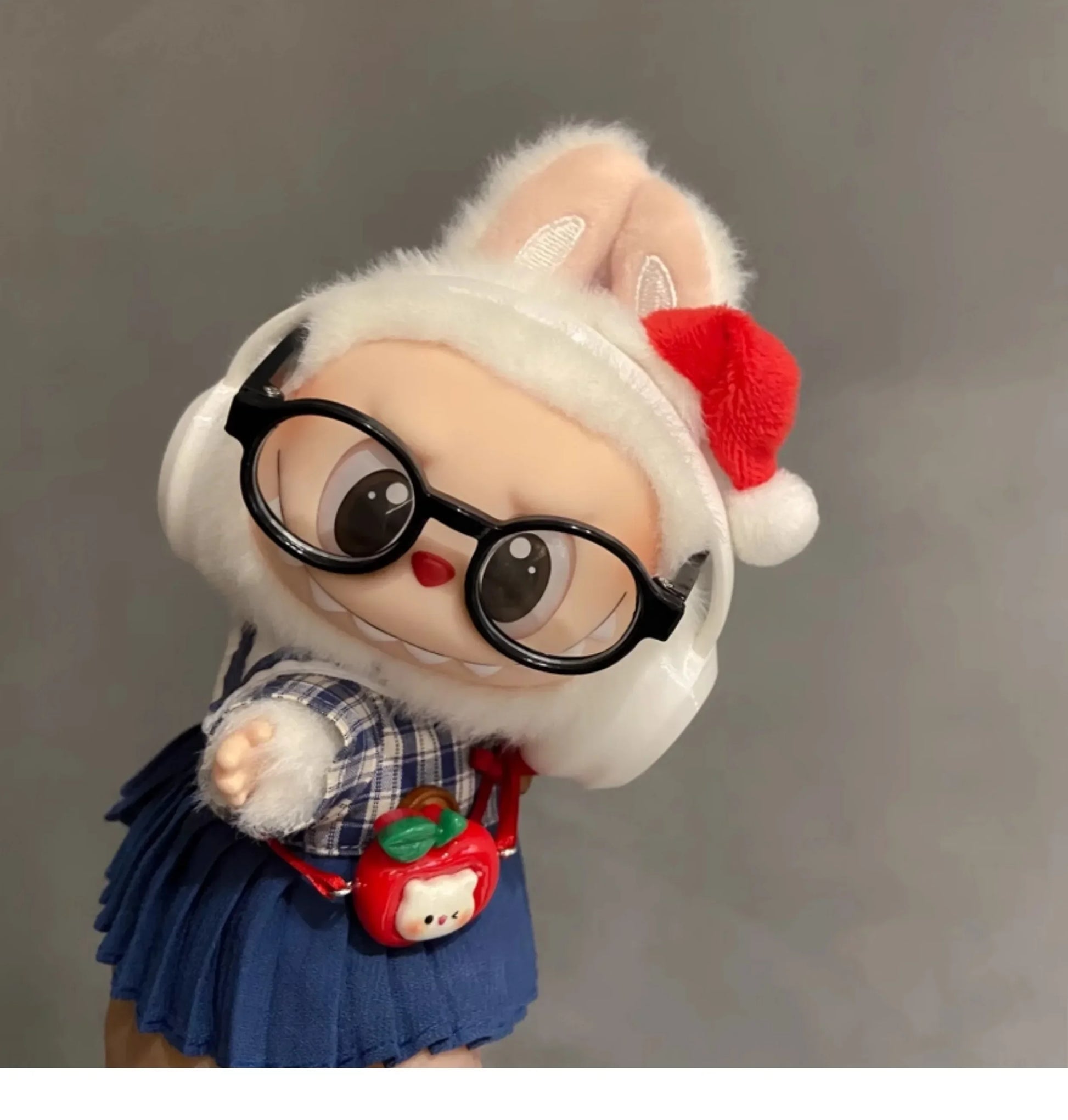 Labubu Accessories:17cm Labubu Fashion Earphone Accessories 10cm Cotton Doll Earphones Macaron Color Doll Earphones