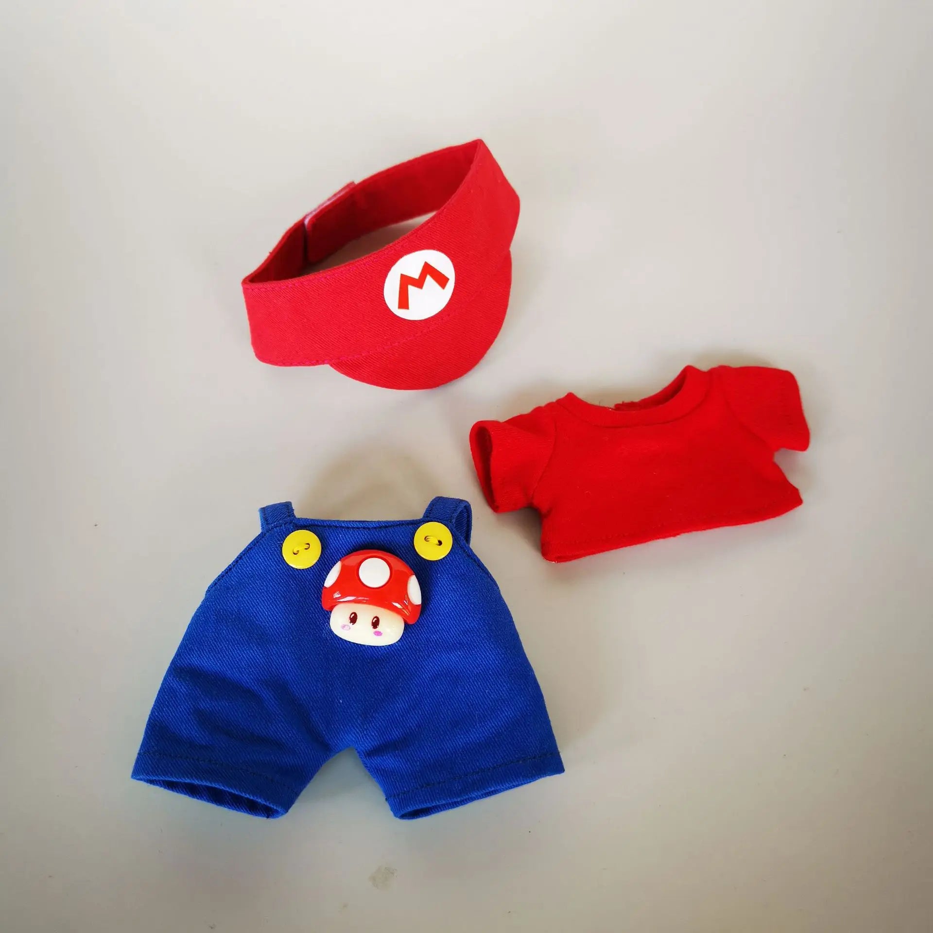 17cm Super Mario Cosplay Clothes Game Character Dress Up Clothes Labubu Clothes Keychain Dolls With Replacement Clothes