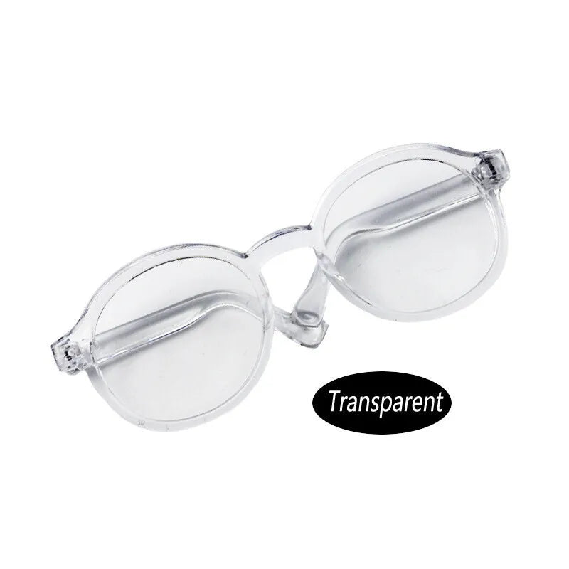 17cm labubu Glasses 6.5cm Transparent Plastic Glasses For 1/8 1/6 1/3 1/4 BJD for Labubu MSD SD Plush for EXO Doll sunglasses