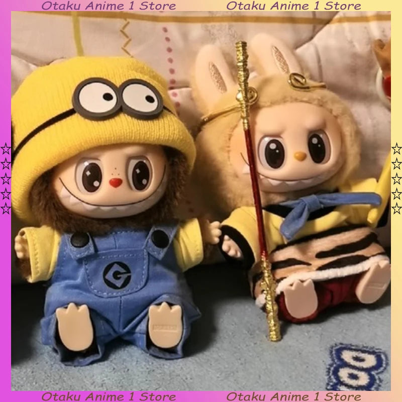 Cartoon Labubu Clothes Cute Minions Wukong DIY Outfit Mini Vinyl Doll Clothing Sets Kawaii Doll Accessories Gifts