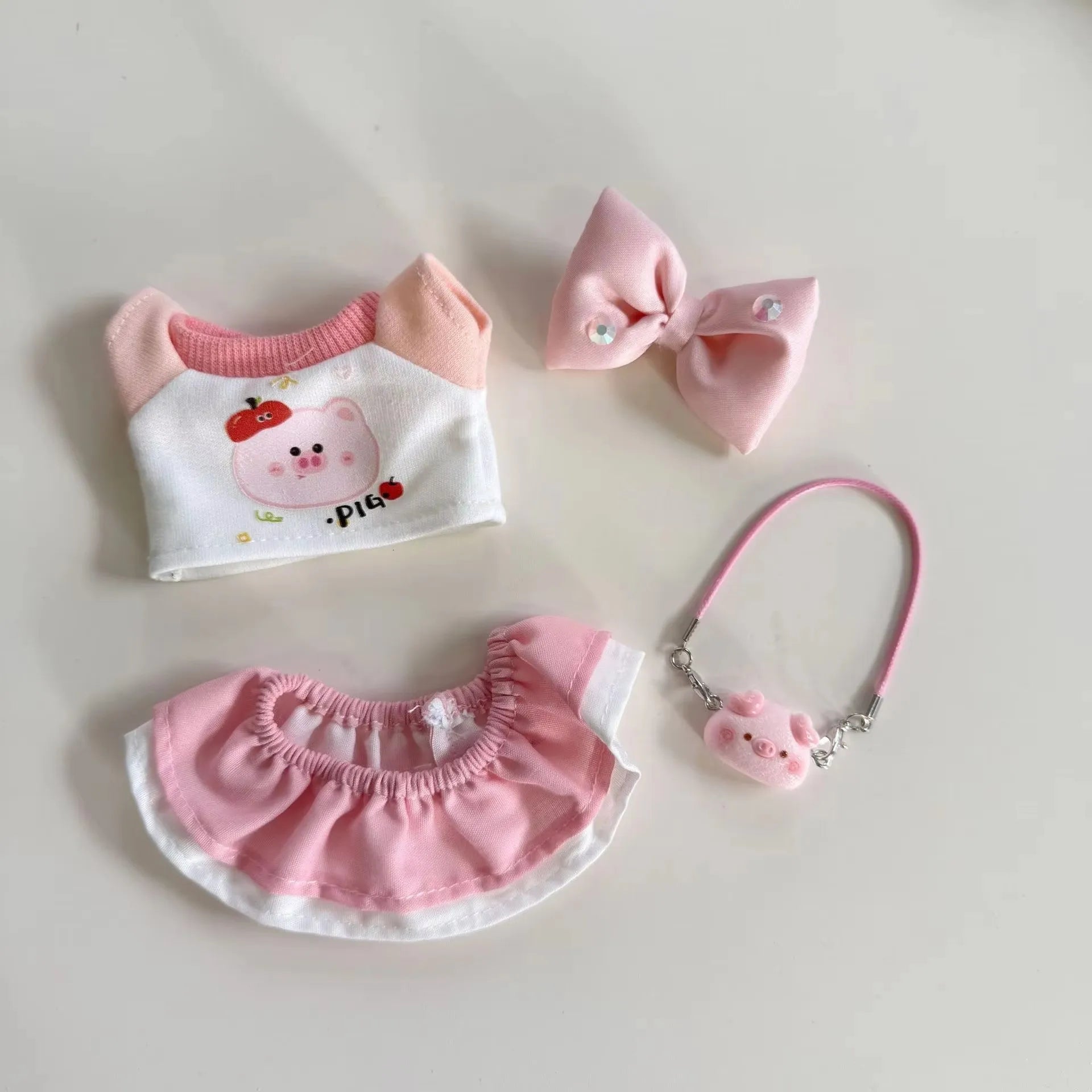 17cm labubu clothes outfit Plush doll clothes Macaron Cute Clothing DIY Kid Gift  Dog Clothes Hair accessories v1 v2 clothes
