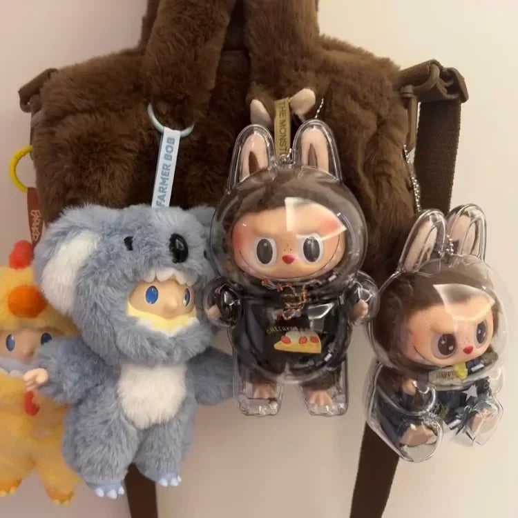 For Transparent Protective Cover Monster Toy Elf Doll Cover Storage Box Cute Elf Plushie Display Cover for Party Dolls