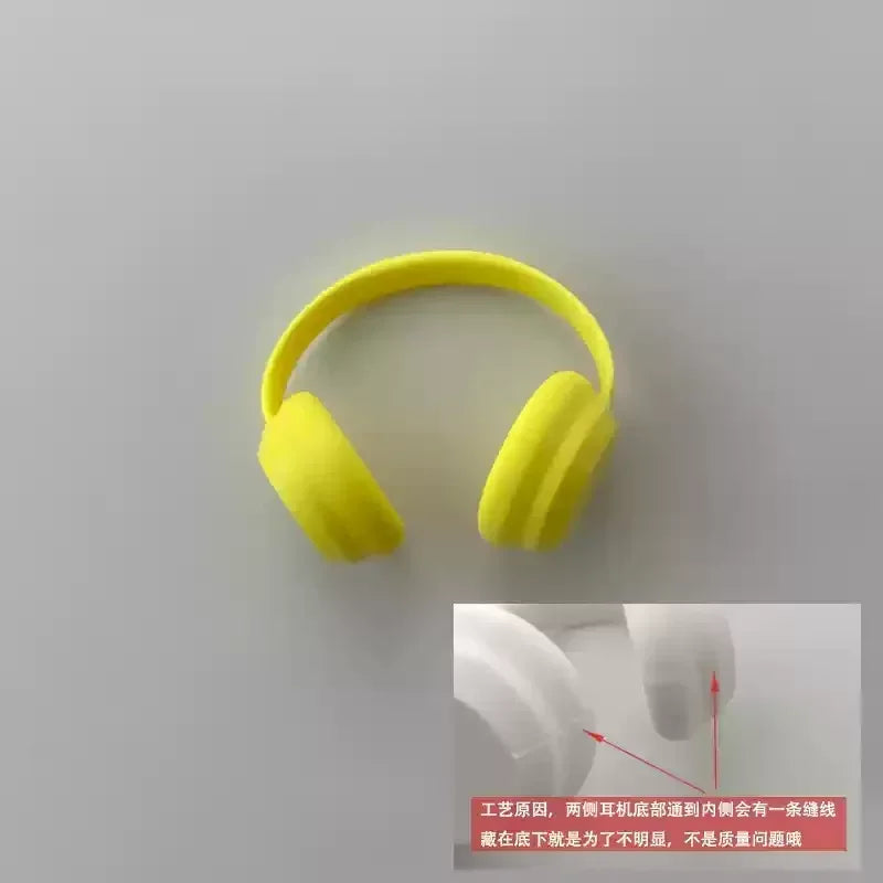 Labubu Accessories:17cm Labubu Fashion Earphone Accessories 10cm Cotton Doll Earphones Macaron Color Doll Earphones