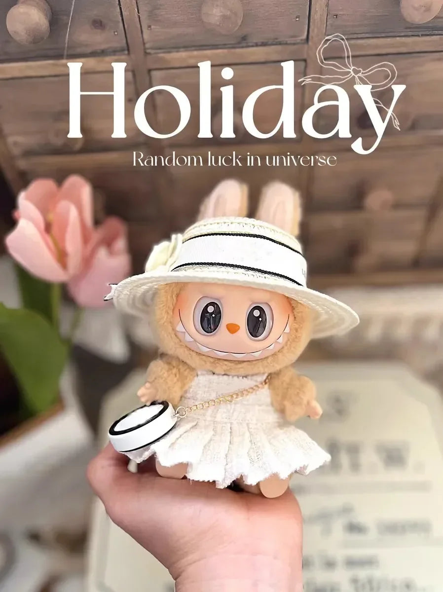 Labubu Doll Clothes Advanced clothes designer Macaron labubu Cute Mini luxury design 17cm labubu senior fashion designer brand