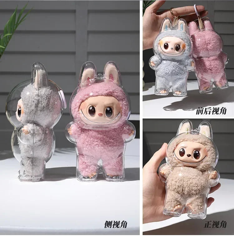 For Transparent Protective Cover Monster Toy Elf Doll Cover Storage Box Cute Elf Plushie Display Cover for Party Dolls