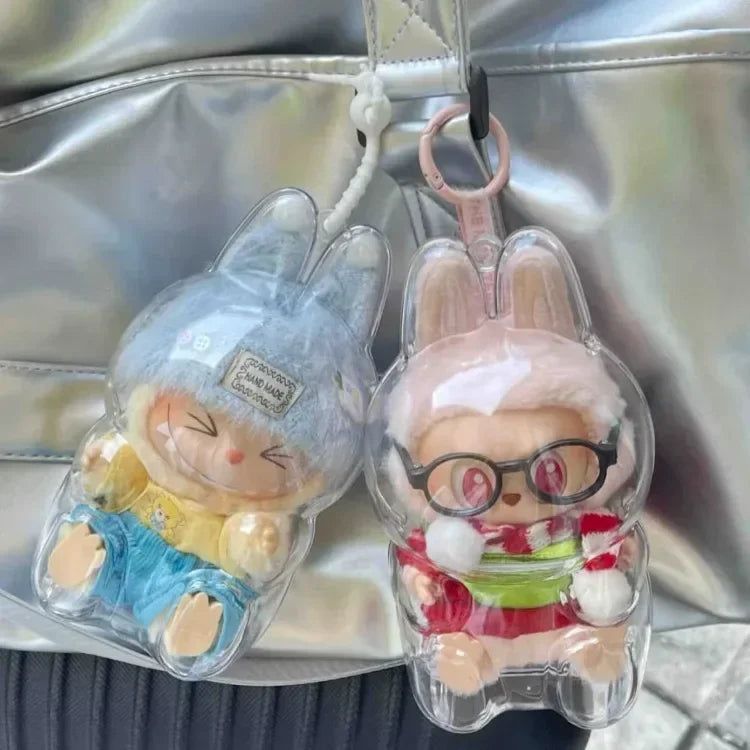 For Transparent Protective Cover Monster Toy Elf Doll Cover Storage Box Cute Elf Plushie Display Cover for Party Dolls