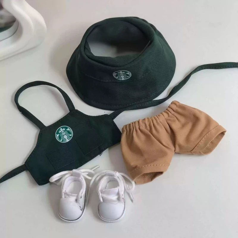 Starbucks-Inspired Labubu Monster Outfit (15–17cm)