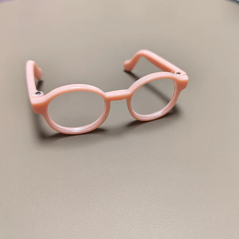 17cm labubu Glasses 6.5cm Transparent Plastic Glasses For 1/8 1/6 1/3 1/4 BJD for Labubu MSD SD Plush for EXO Doll sunglasses