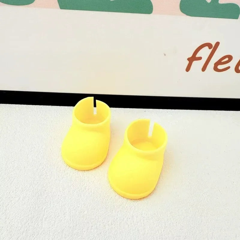 17cm Labubu V1 V2 Fashion Color Rain Shoes Raincoat 10cm Cotton Doll Cute Shoes Doll Changing Accessories