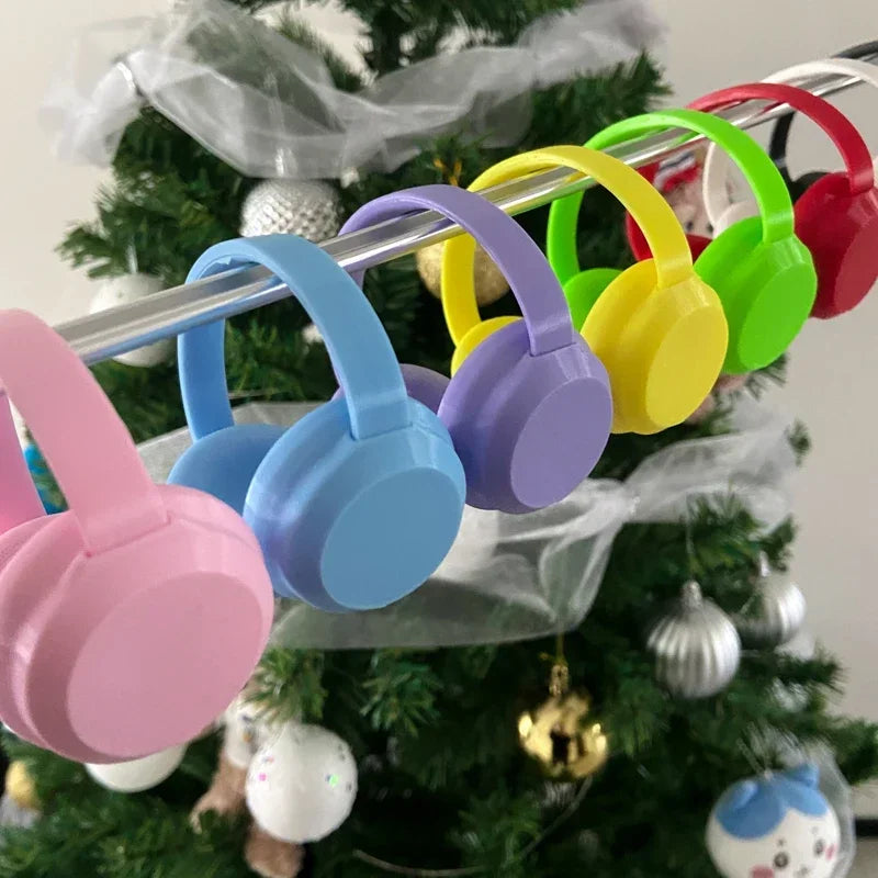 Labubu Accessories：17cm Labubu Fashion Earphone Accessories 10cm Cotton Doll Earphones Macaron Color Doll Earphones