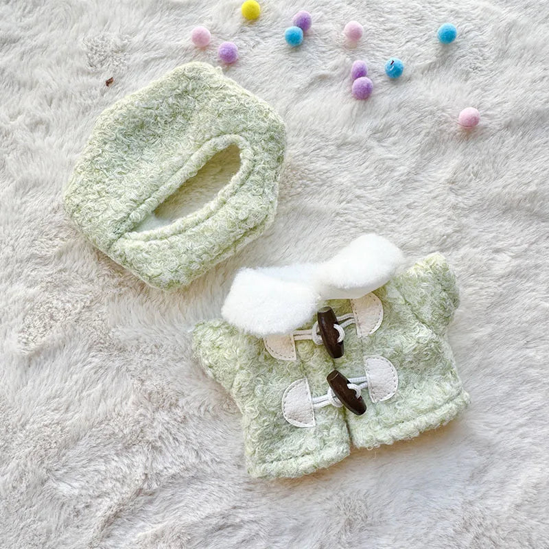 17cm Labubu Handmade Custom Clothing Paired With Elegant Dresses Printed Work Pants Scarves Fashion Shoes