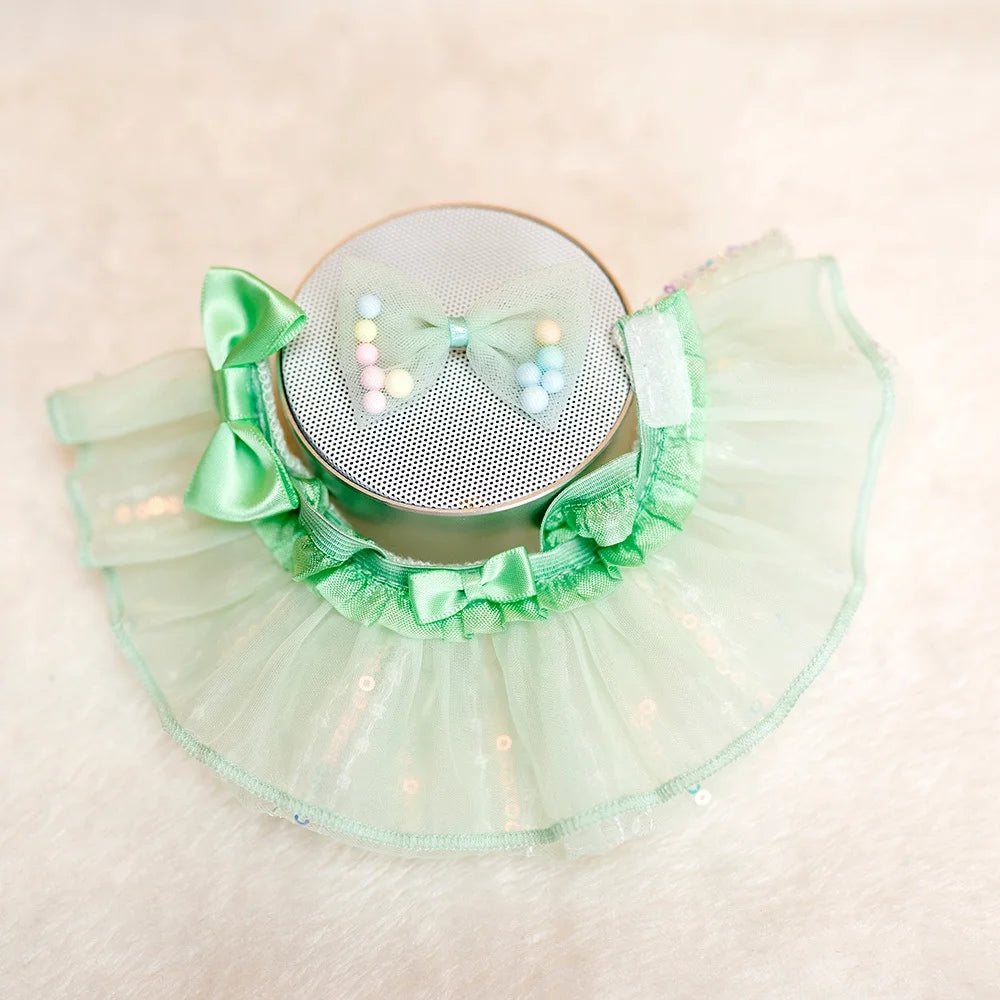 Labubu Sweet Bow Sequined Dress