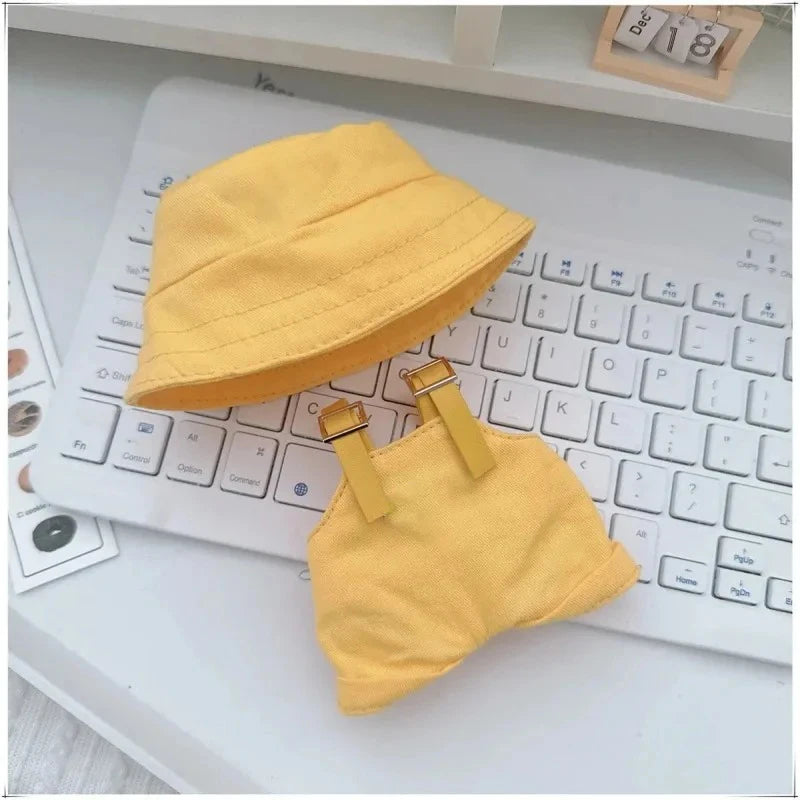 For Labubu 15-17 cm v1v2 Outfit Accessories Mini Hat Overalls Set Decoration Small Clothes Children's Toys Birthday Gift