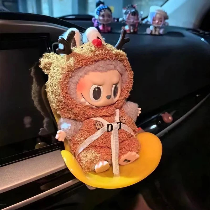Labubu Car Safety Seat for 15–17cm Dolls – Kawaii Air Vent Accessory & Aromatherapy Clip