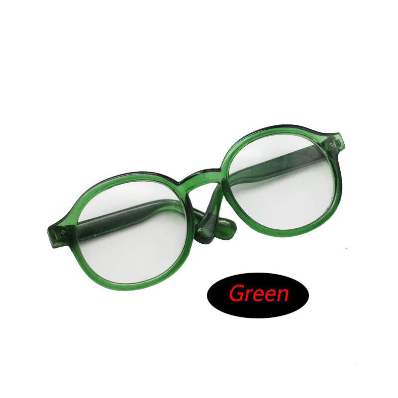 17cm labubu Glasses 6.5cm Transparent Plastic Glasses For 1/8 1/6 1/3 1/4 BJD for Labubu MSD SD Plush for EXO Doll sunglasses
