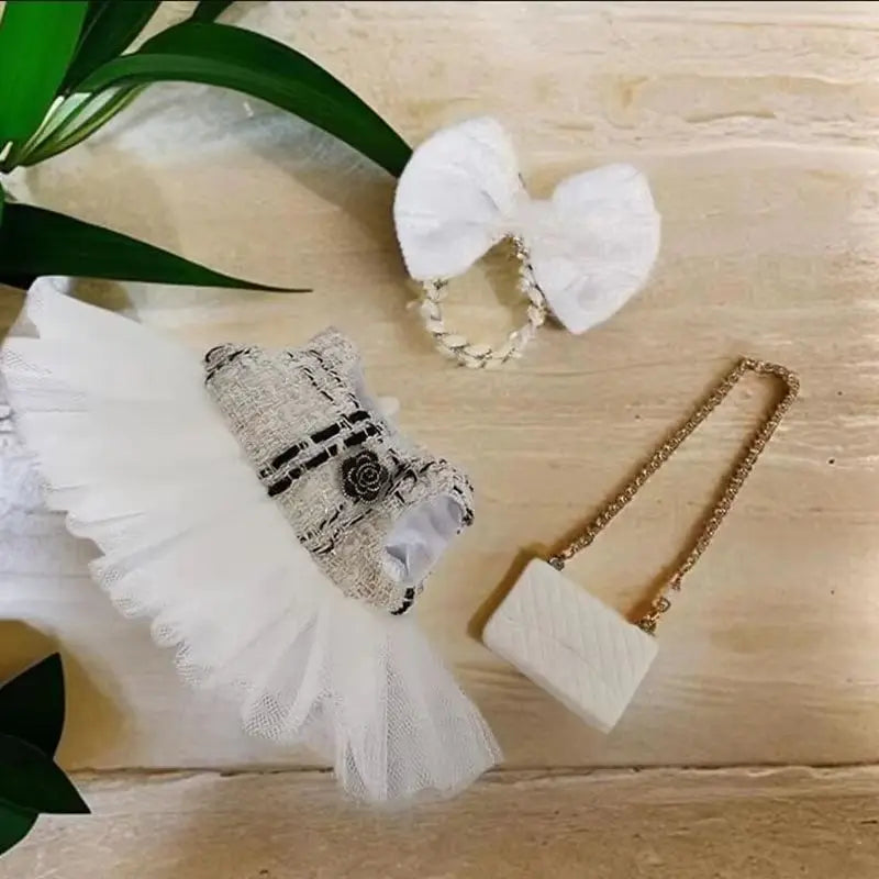 17cm Labubu Handmade Custom Clothing Paired With Elegant Dresses Printed Work Pants Scarves Fashion Shoes