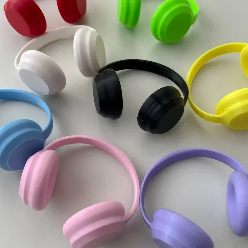 Labubu Accessories:17cm Labubu Fashion Earphone Accessories 10cm Cotton Doll Earphones Macaron Color Doll Earphones