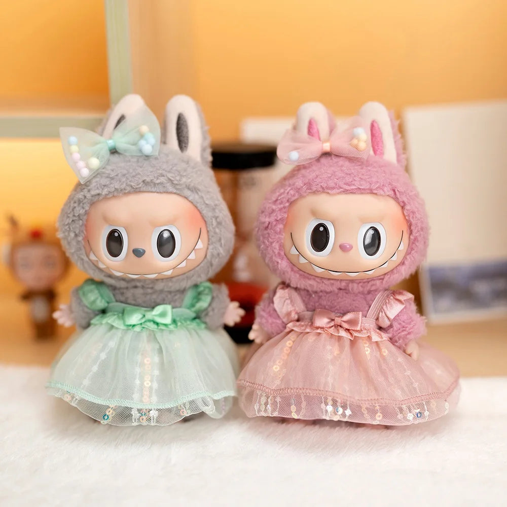 Labubu Sweet Bow Sequined Dress