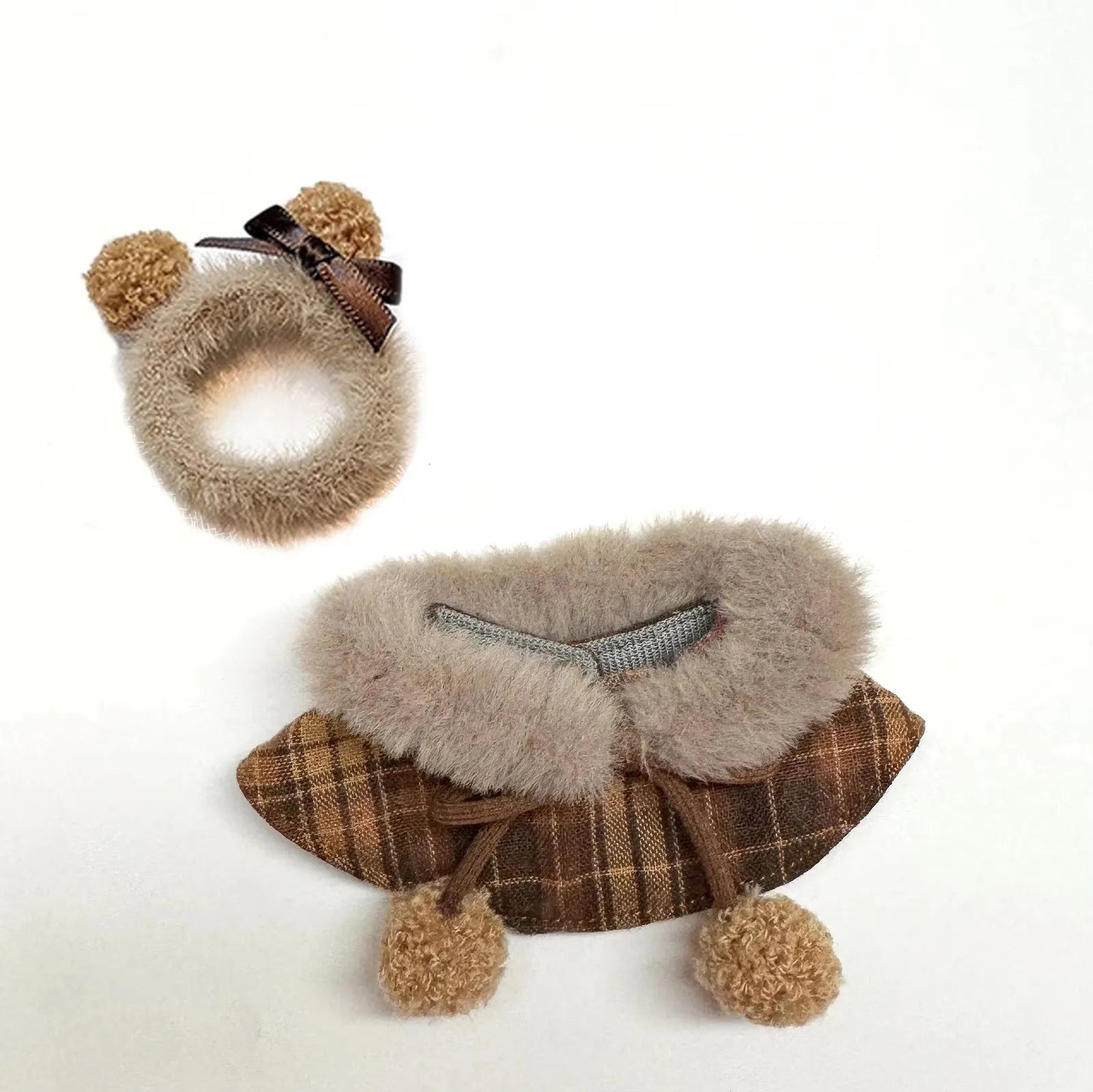 17cm labubu clothes outfit Plush doll clothes Macaron Cute Clothing DIY Kid Gift  Dog Clothes Hair accessories v1 v2 clothes