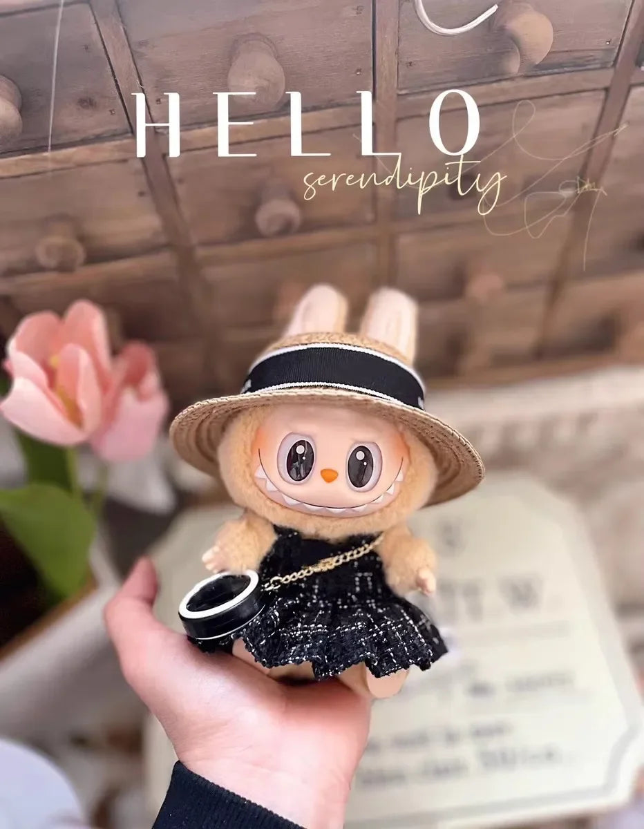 Labubu Doll Clothes Advanced clothes designer Macaron labubu Cute Mini luxury design 17cm labubu senior fashion designer brand