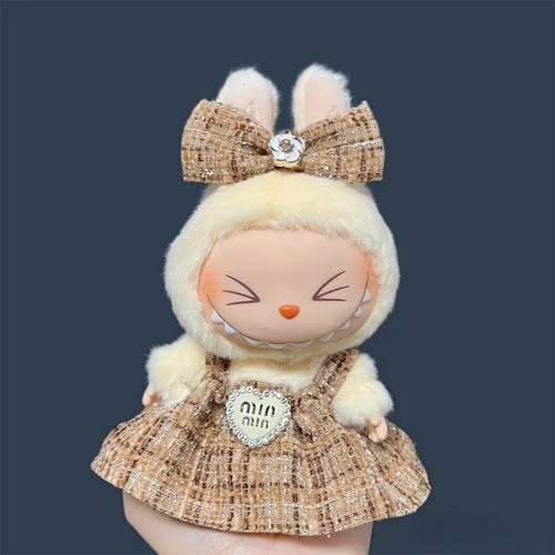 17cm Labubu 3.0 Plush Doll Skirt- Adorable Skirt Set for DIY Clothes Accessories Gift